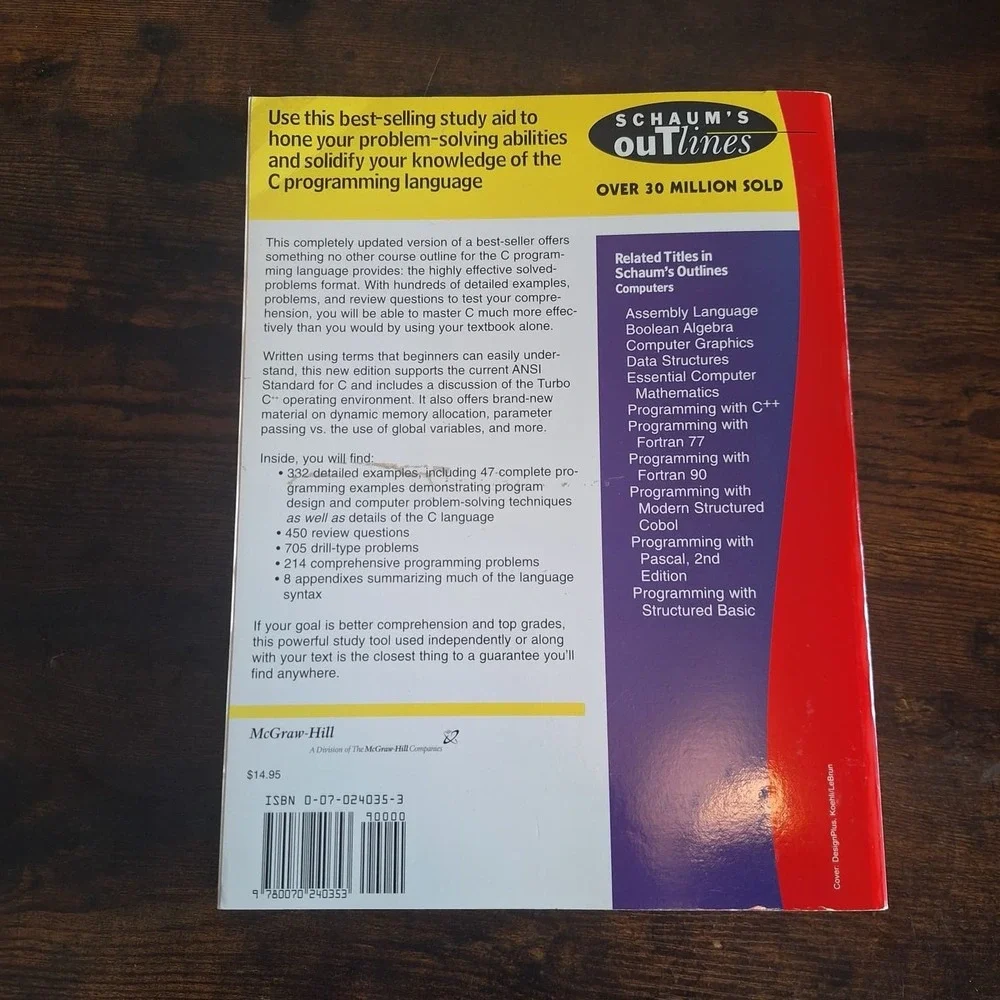 Schaum's Outlines Lot of 3: Numerical Analysis + Programming C & C++ 2nd Edition